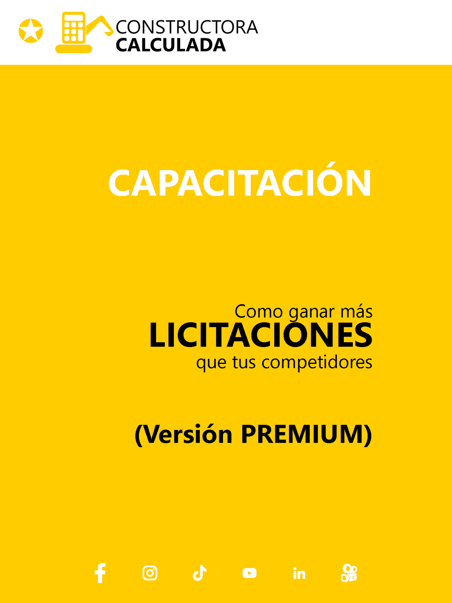 (Precio para 10 participantes) Como ganar más LICITACIONES que tus competidores (Versión PREMIUM) - CAPACITACIÓN presencial en tu ciudad