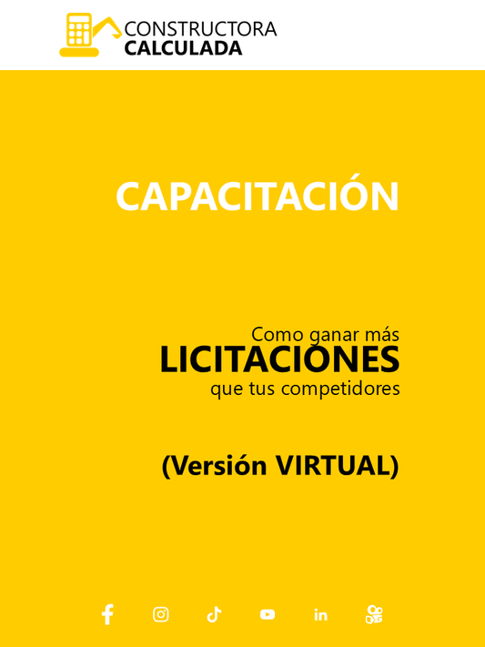 (Precio para 3 participantes) Como ganar más LICITACIONES que tus competidores (Versión VIRTUAL) - CAPACITACIÓN virtual en vivo