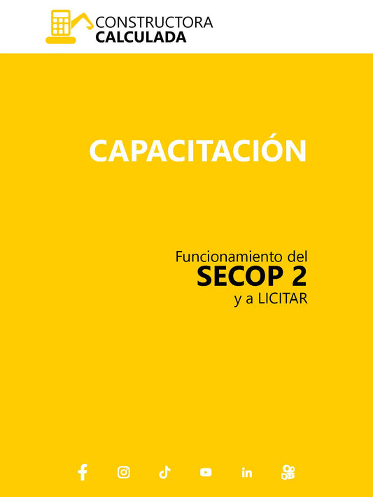 (Precio para 3 participantes) Funcionamiento del SECOP 2 y a LICITAR - CAPACITACIÓN